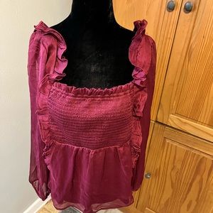 Wine colored blouse